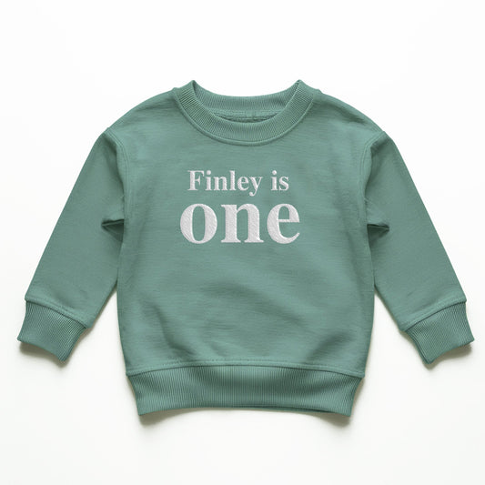 Personalised Kids Birthday Embroidered Sweatshirt, Birthday Sweatshirt