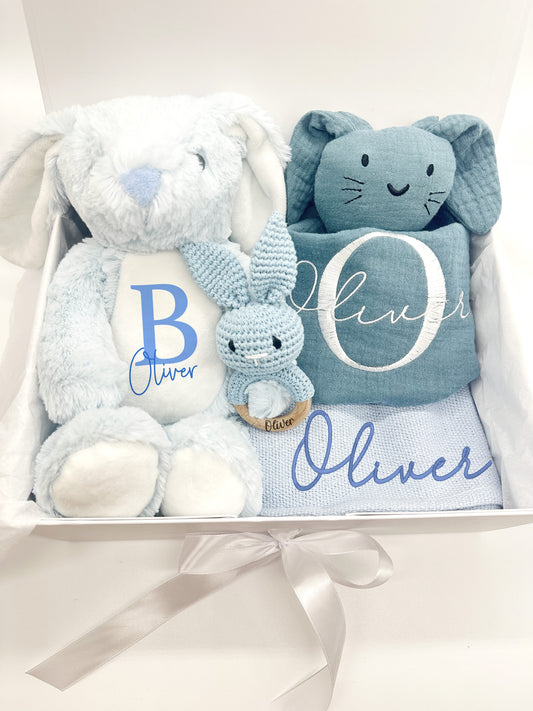 Personalised Newborn Boy Baby Gift Box