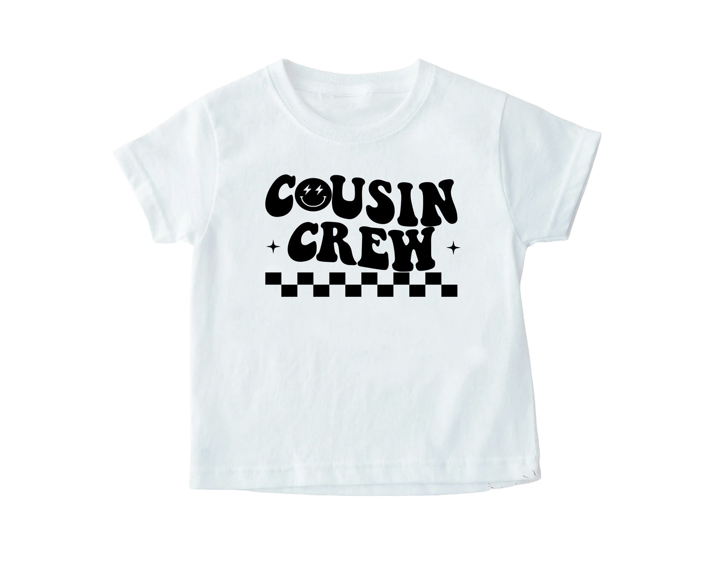 Cousin Crew T-Shirt, Groovy Retro Kids Shirt