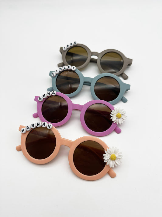 Personalised Kid Sunglasses, Flower Sunglasses, Sumer Glasses, Toddler Glasses