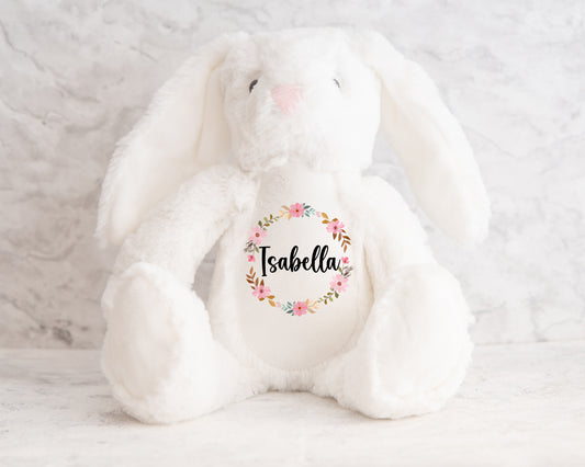 Personalised Baby Bunny Soft Toy, Baby Shower Gift