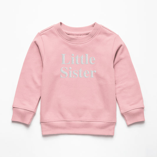 Little Sister Embroidery Sweatshirt, Little Sister Sweater