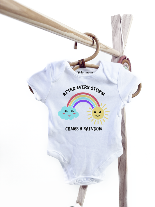 After Every Storm comes a Rainbow Unisex Baby Vest, Baby Grow