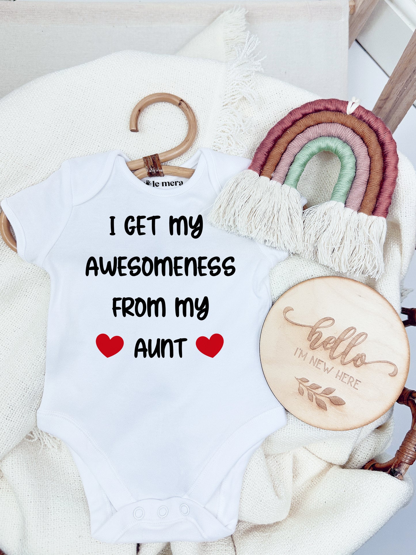 I Get My Awesomeness From My Aunt Baby Vest, Baby Grow