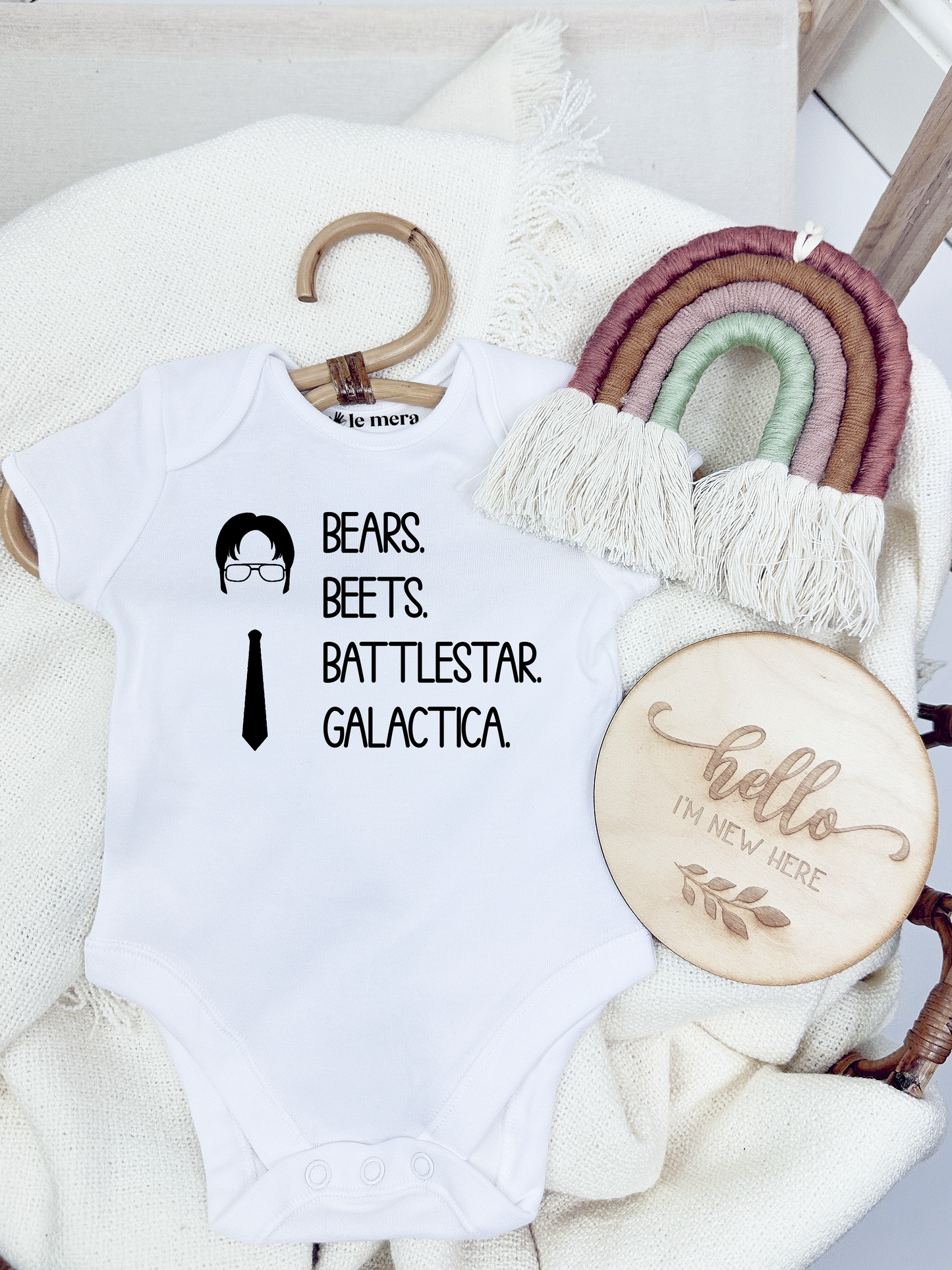 Bears Beets Battlestar Baby Vest, Baby Grow