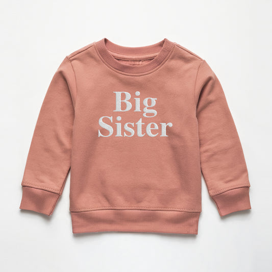 Big Sister Embroidery Sweatshirt, Big Sister Sweater