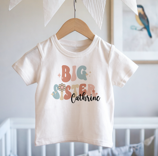 Big Sister Retro T-Shirt, Big Sister t-shirt