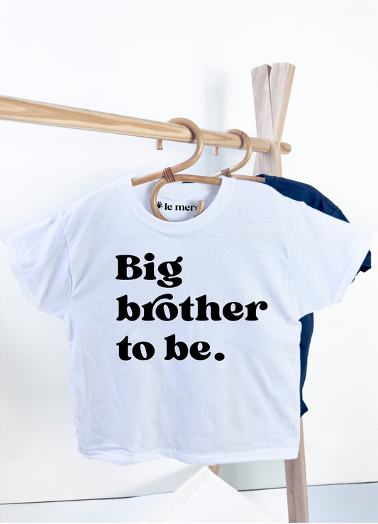 Big Brother To Be Retro Boho Black Kids T-Shirt