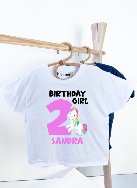 Hooray Birthday Girl Kids T-Shirt, Birthday Age Kids T-Shirt