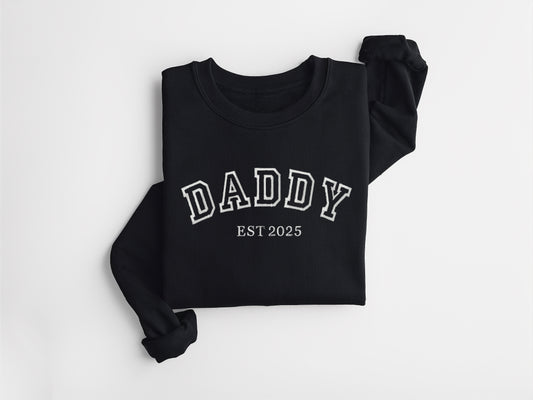 Embroidery Daddy Sweatshirt, Dad Sweatshirt