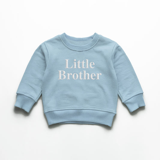 Little Brother Embroidery Sweatshirt, Little Brother Sweater