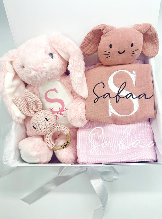 Personalised Newborn Girl Baby Gift Box