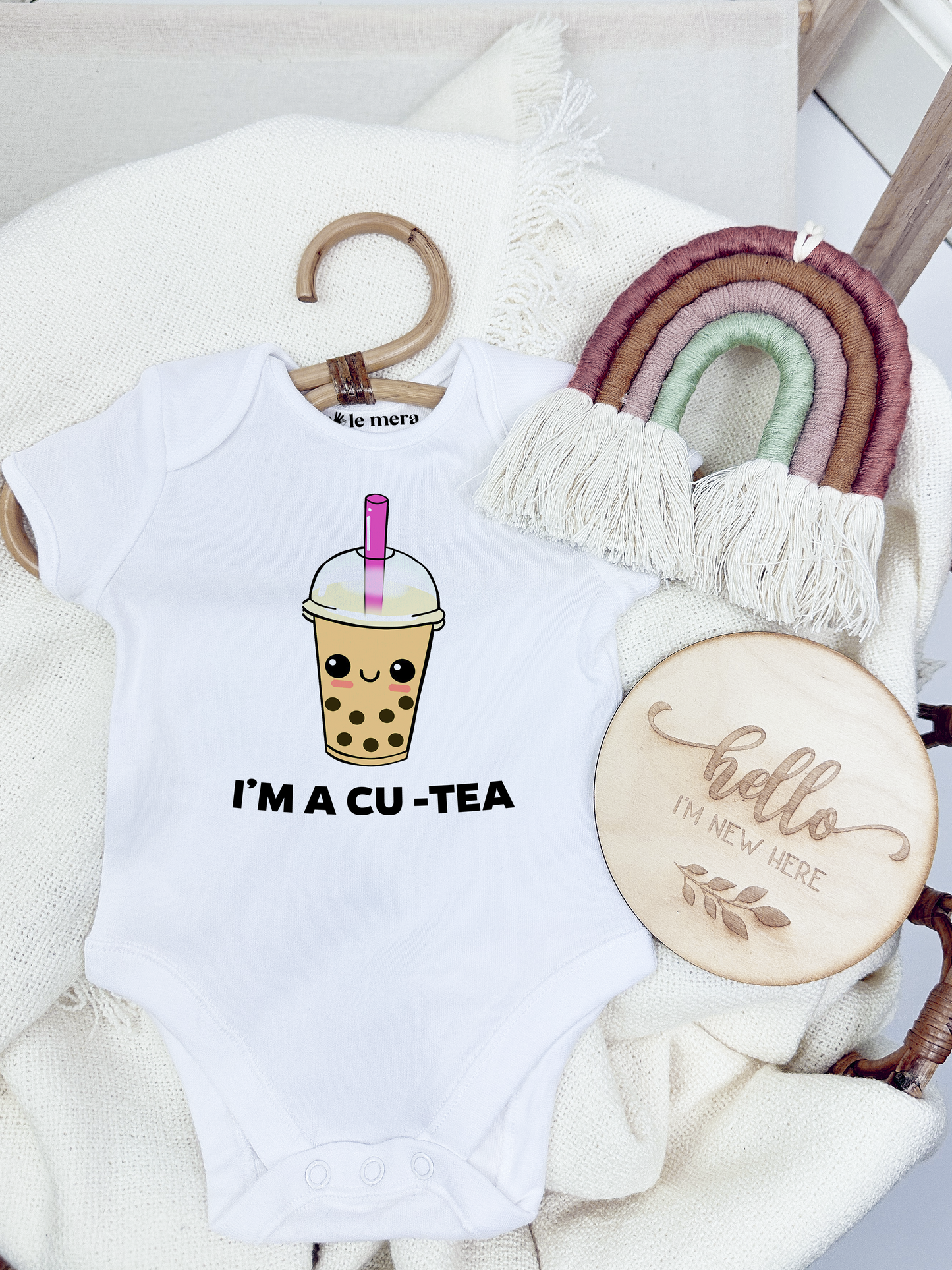 Cutea Bubble Tea Baby Vest, Baby Grow