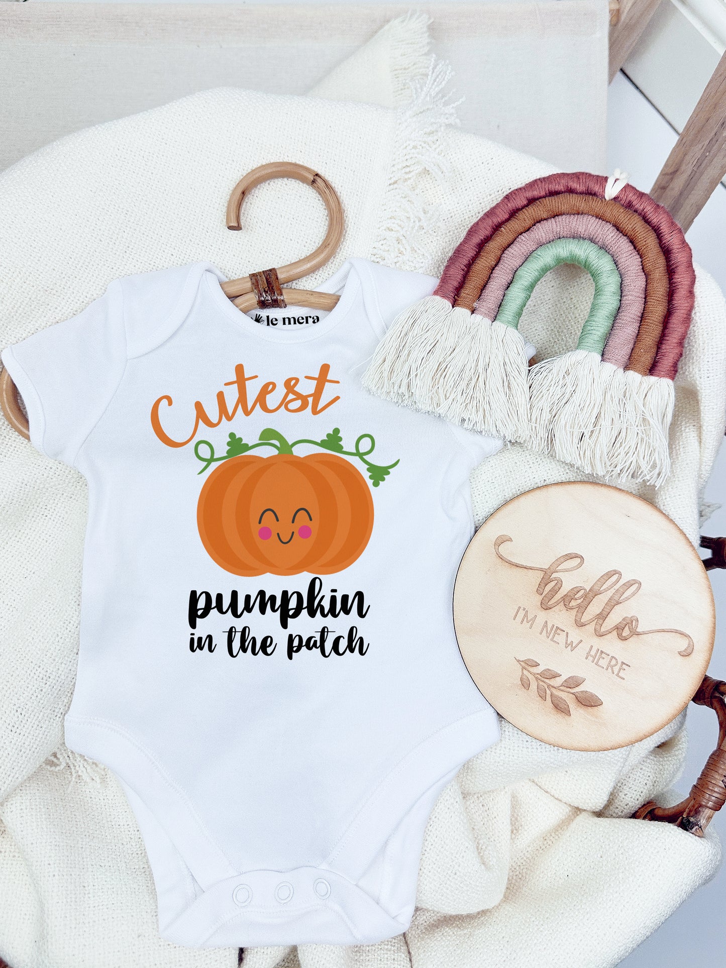 Cutest Pumpkin in the Patch Halloween Baby Vest, Baby Grow