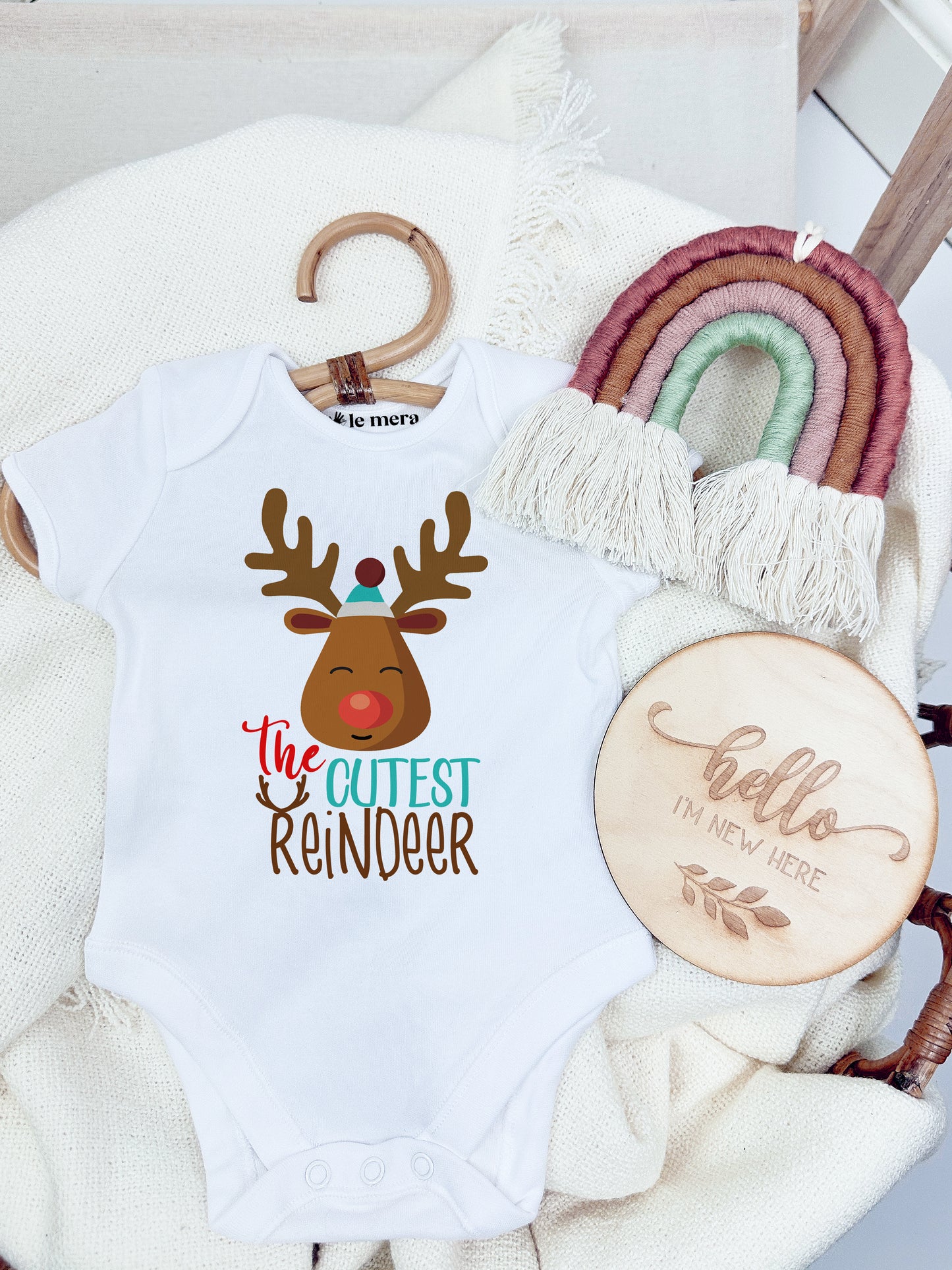 Cutest Reindeer, My First Christmas Baby Vest, Baby Grow
