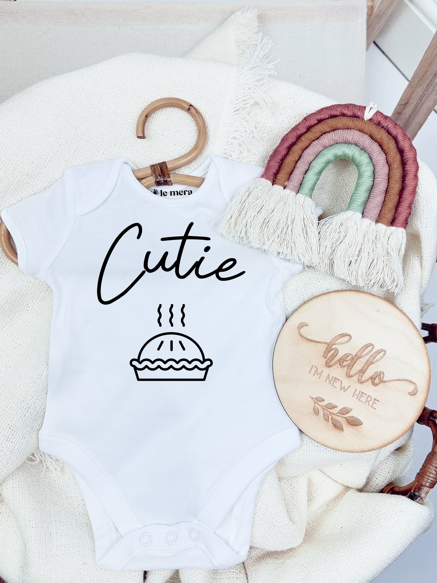 Cutie Pie Baby Vest, Baby Grow, Food Baby Baby Vest, Baby Grow