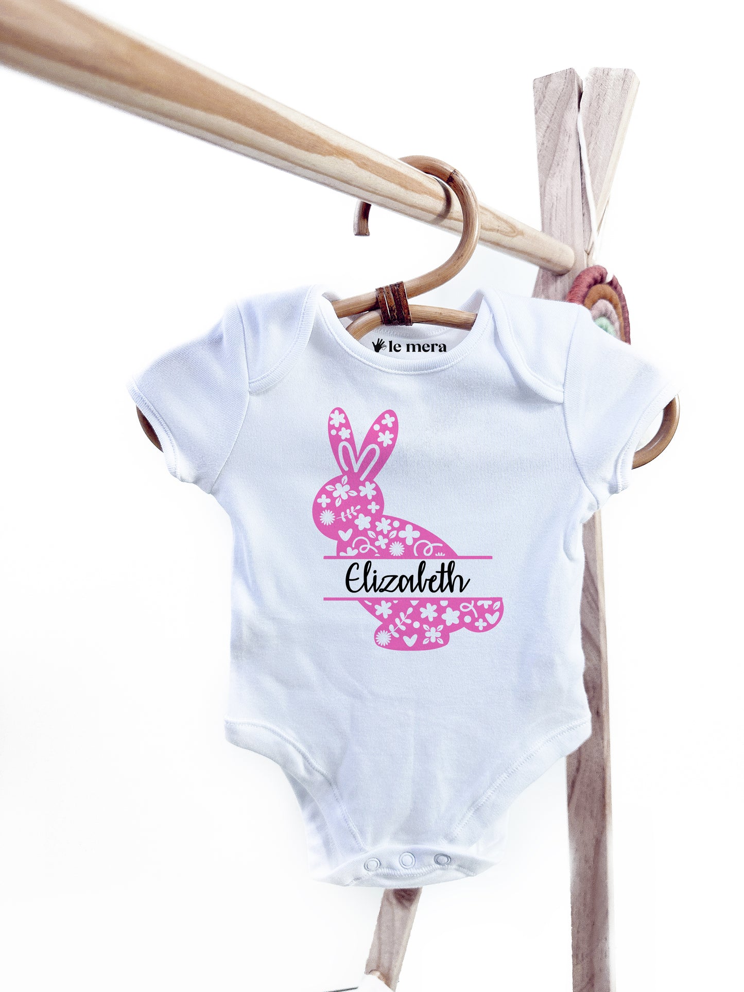 Custom Easter Baby Vest, Baby Grow, Personalised Easter Bunny