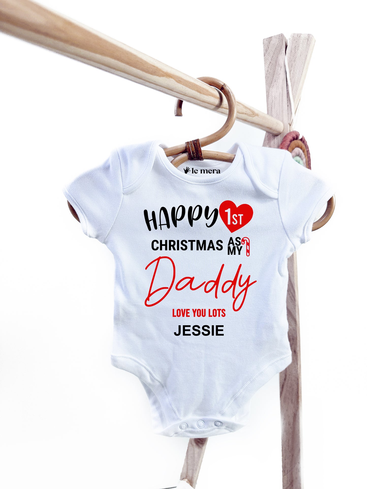 Happy First Christmas As My Daddy/Mummy Baby Vest, Baby Grow