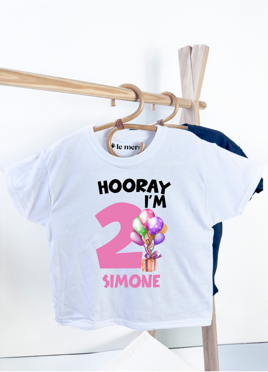 Birthday Pink Age Kids T-Shirt