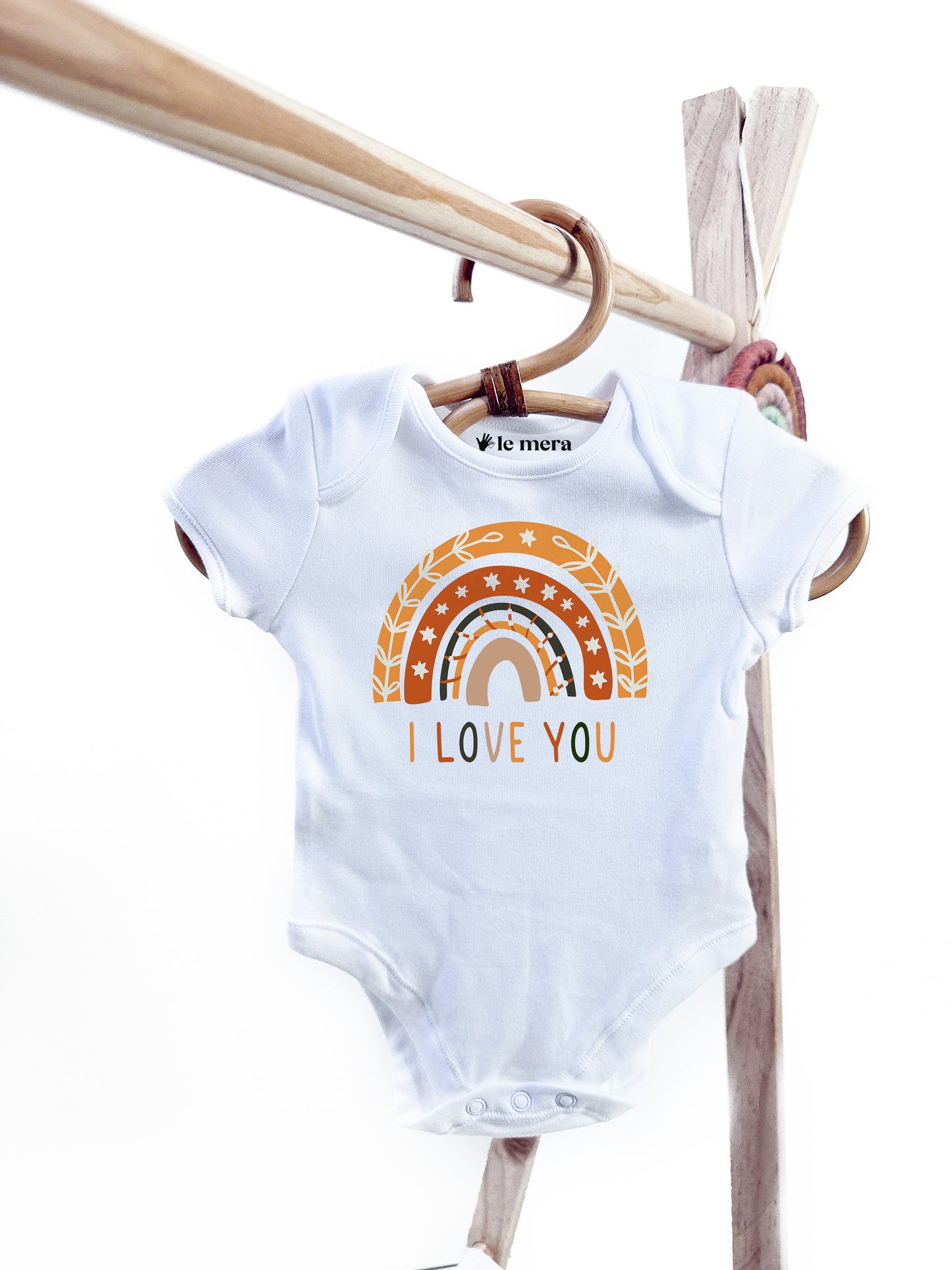 I Love You Rainbow Baby Vest, Baby Grow