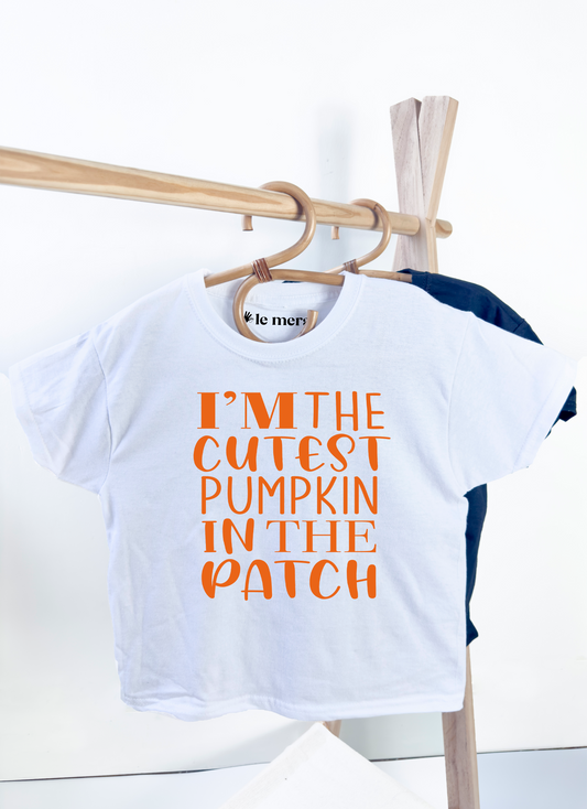 Unisex Kids Cutest Pumpkin in the patch Kids T-Shirt