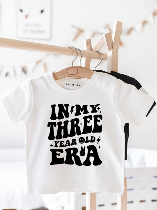 In My Three Year Old Era, 3rd Birthday Boy Kids T-Shirt