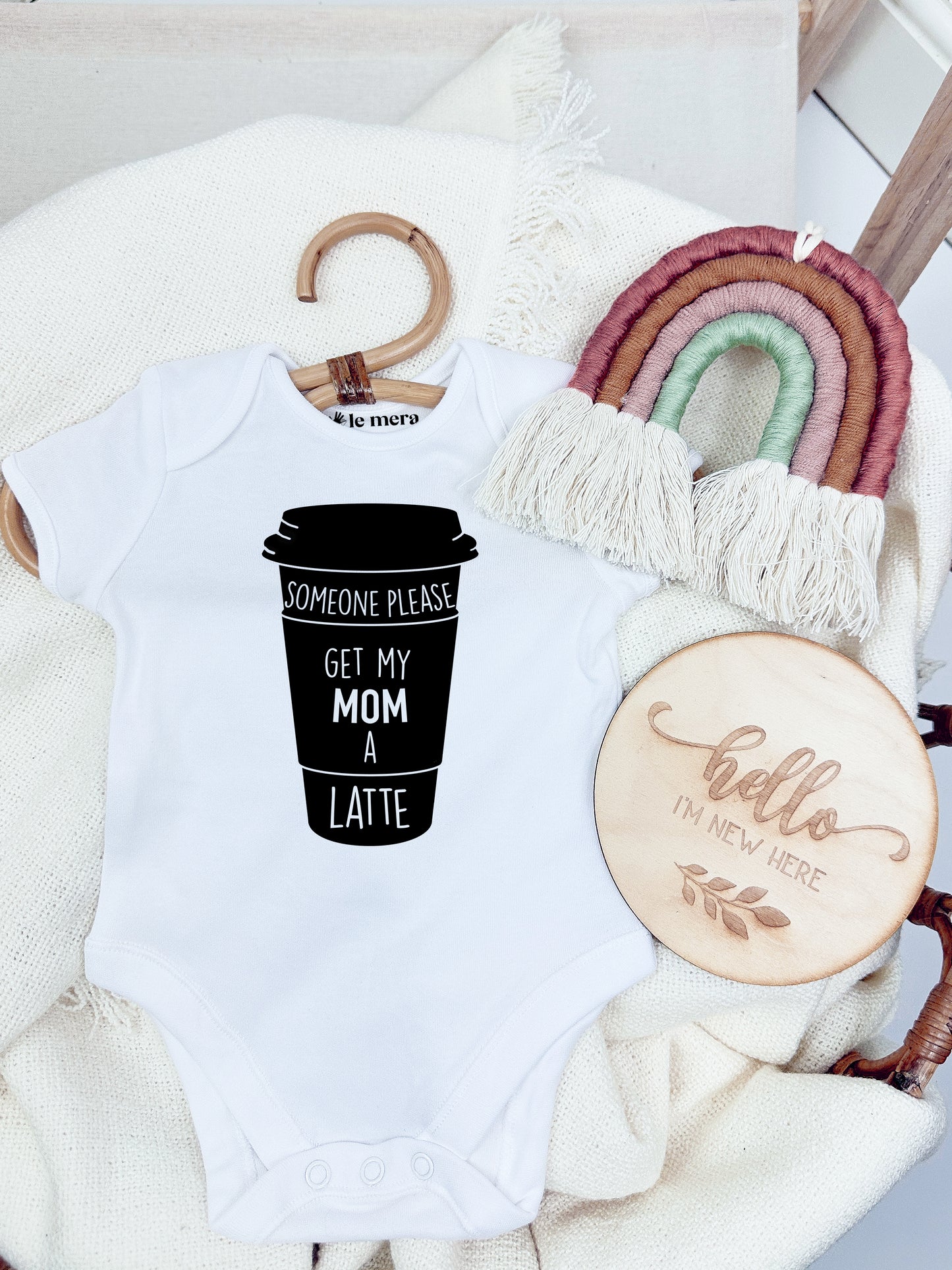 Get my Mom a Latte Baby Vest, Baby Grow