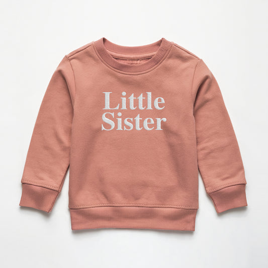 Little Sister Embroidery Sweatshirt, Little Sister Sweater