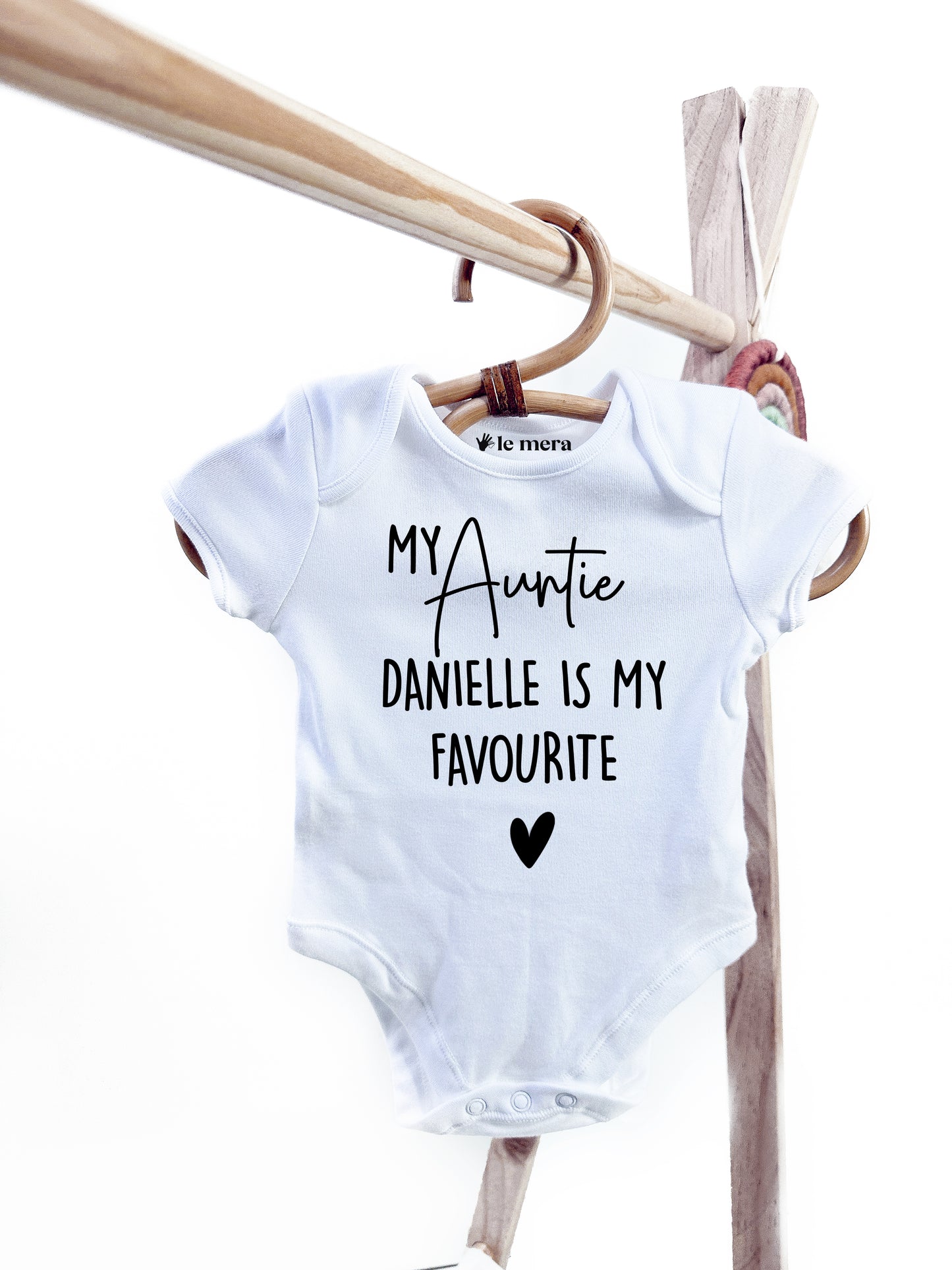 Personalised My Auntie Is My Favourite Baby Vest, Baby Grow