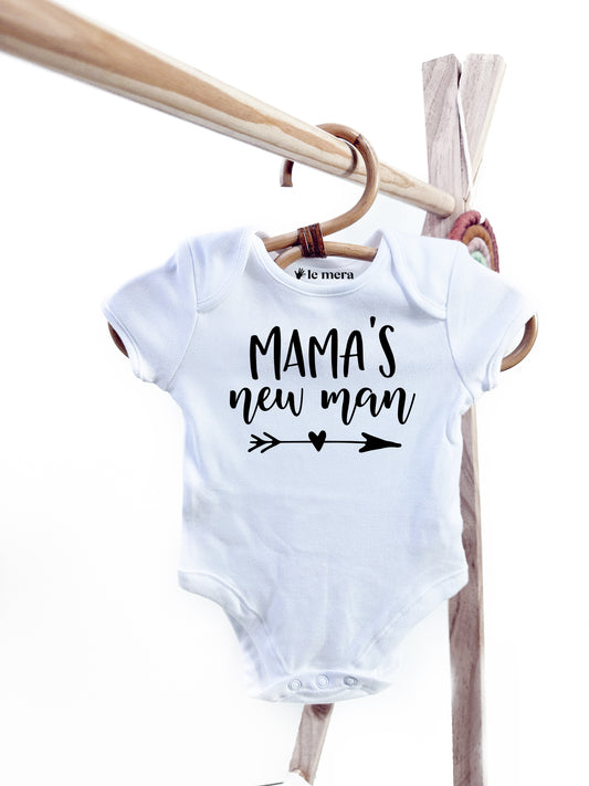 Mama's New Man Baby Vest, Baby Grow