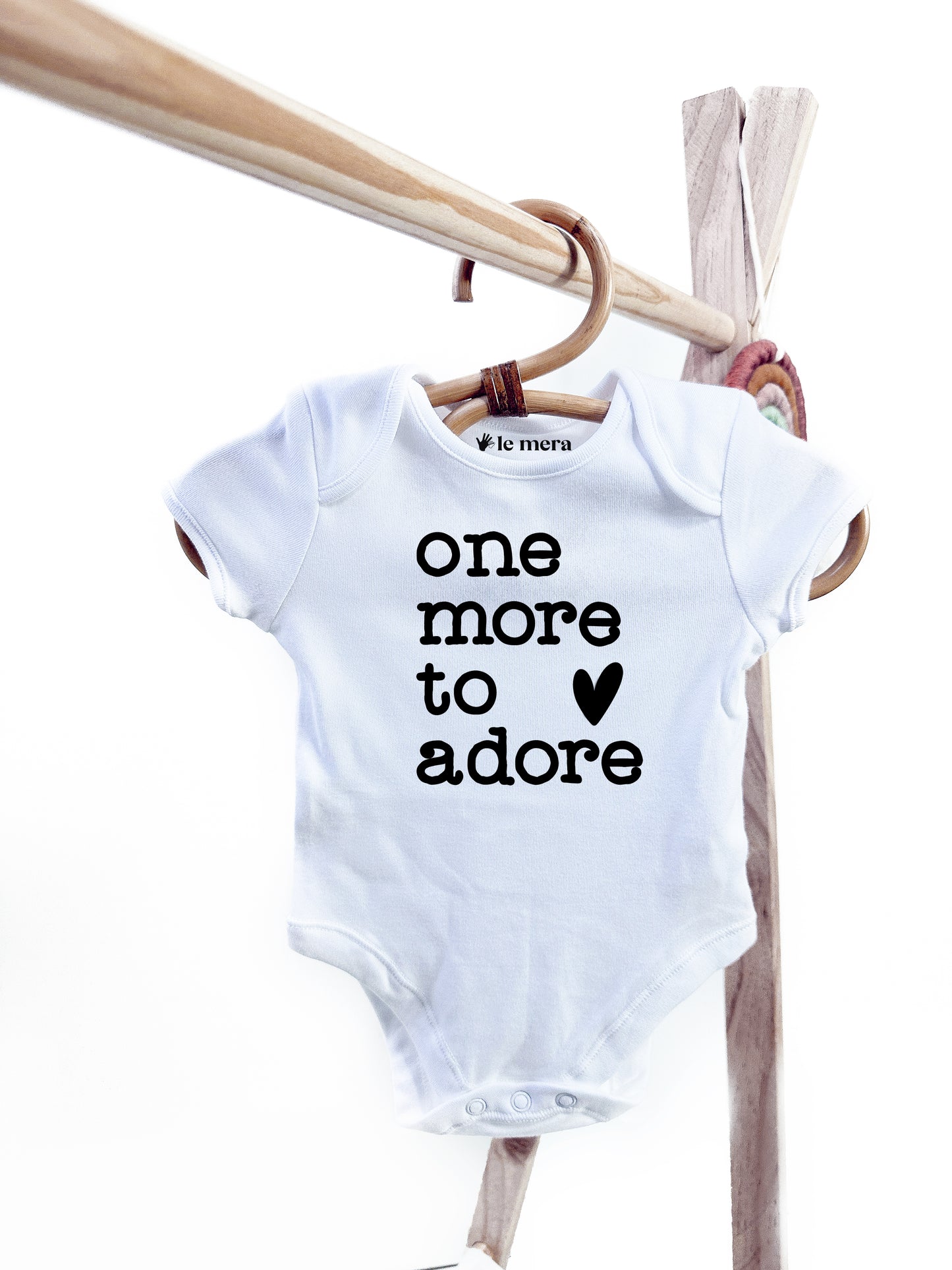 One More To Adore Baby Vest, Baby Grow, Coming Home Outfit