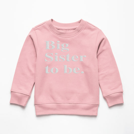 Big Sister To Be Embroidery Sweatshirt, Big Sister Jumper