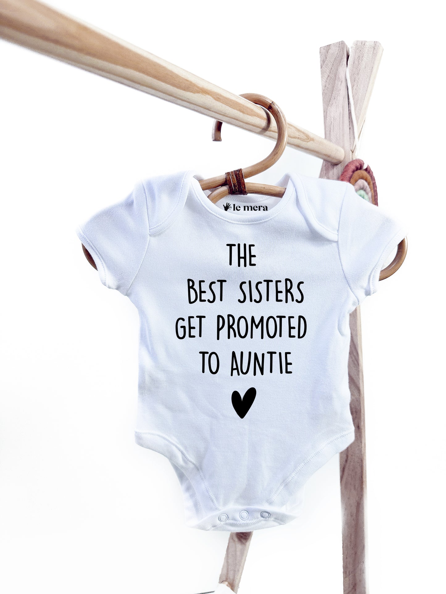 The Best Sisters Get Promoted To Auntie Baby Vest, Baby Grow