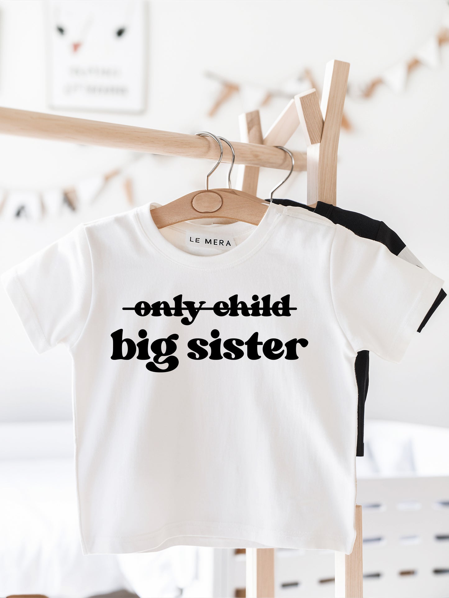 Only Child Big Sister T-Shirt, Promoted to Big Sister Shirt