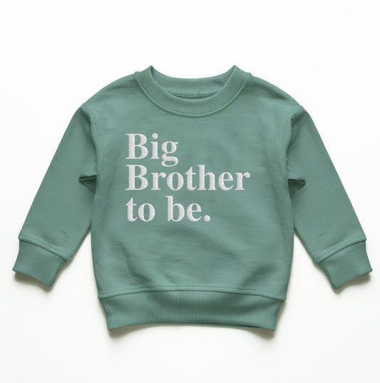 Big Brother To Be Embroidery Sweatshirt, Big Brother Jumper