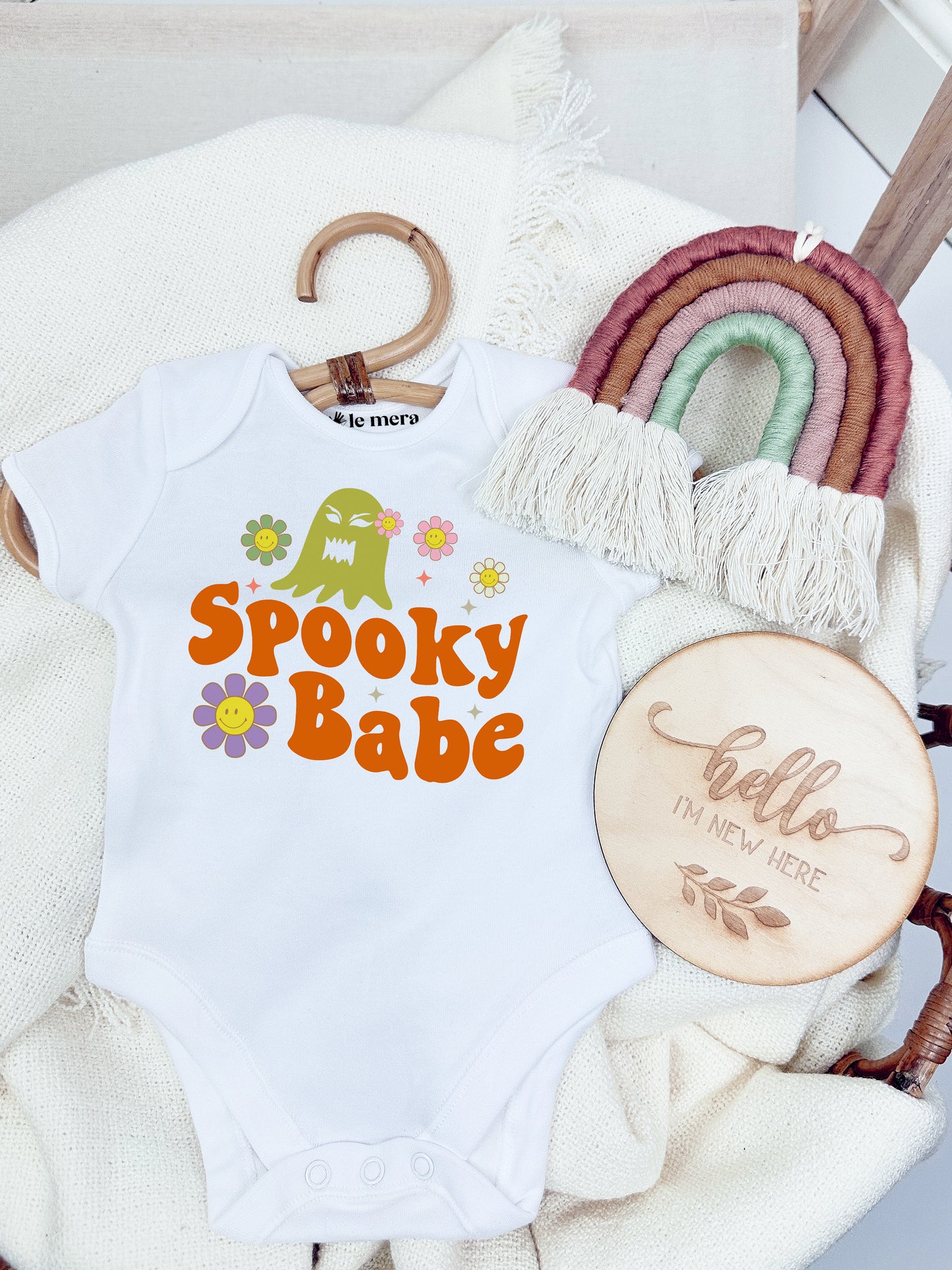 Spooky Babe Baby Vest, Baby Grow, Halloween