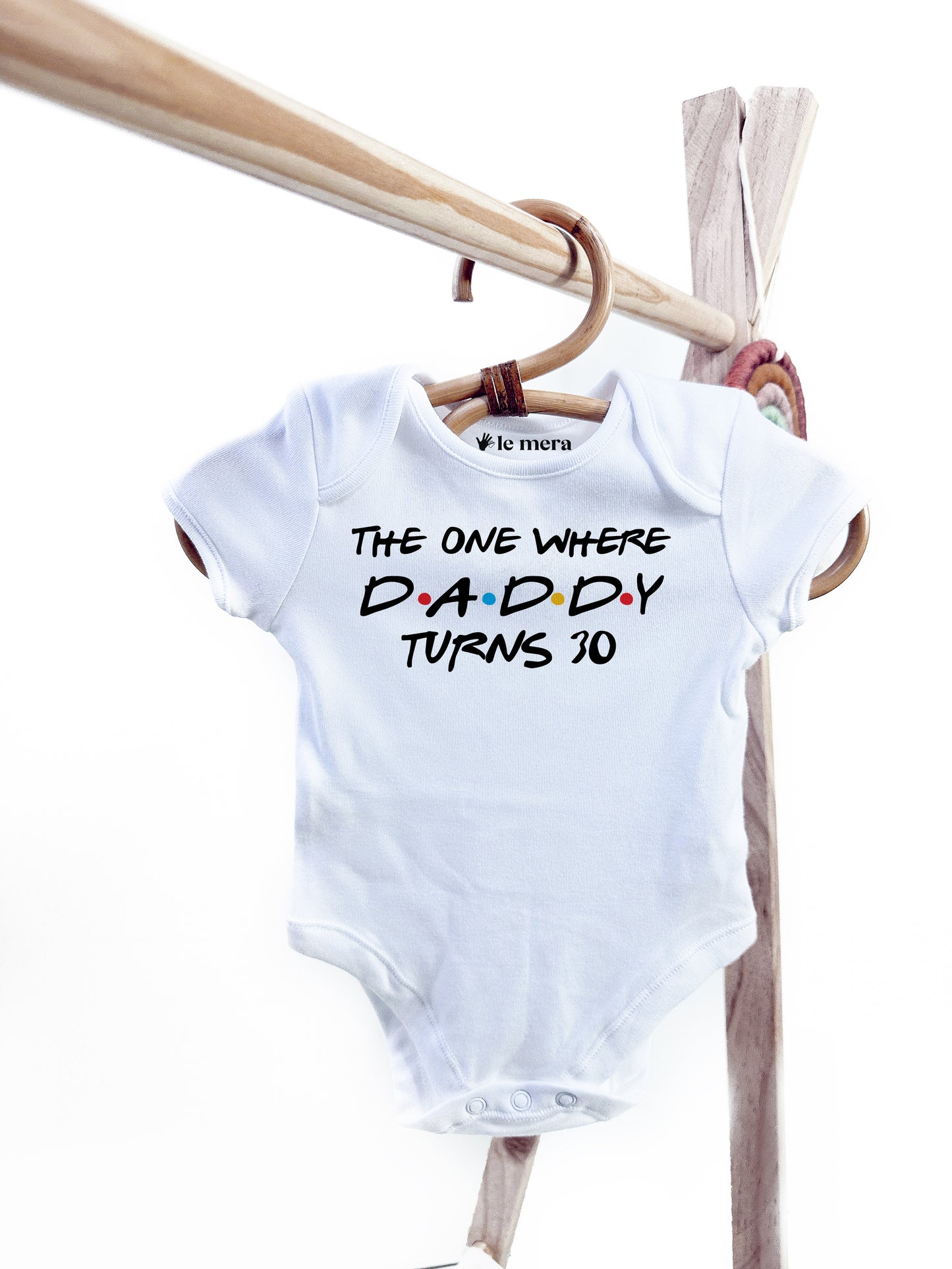 The One Daddy/Mummy Turns 30 Baby Vest, Baby Grow