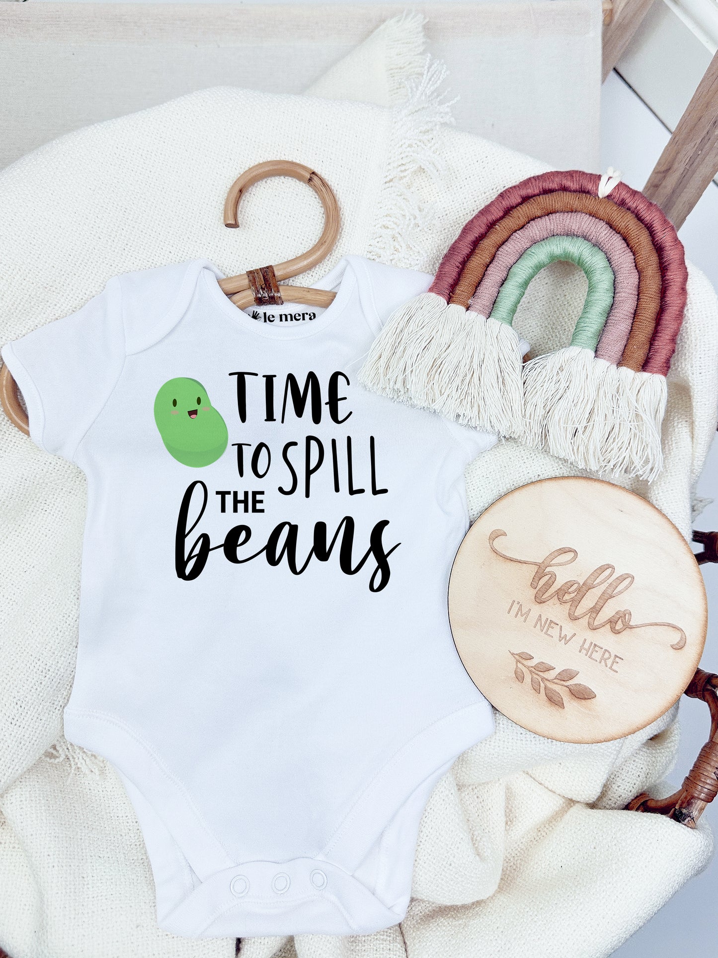 Time to Spill the Beans Baby Vest, Baby Grow