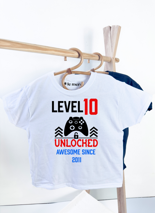 Kids Level Unlocked Kids T-Shirt Birthday , Kids Gaming Kids T-Shirt