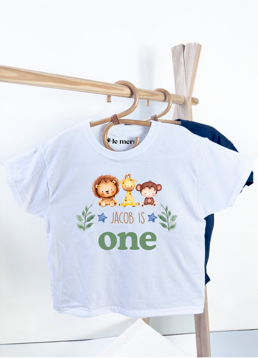 Personalised Woodland Birthday Kids T-Shirt