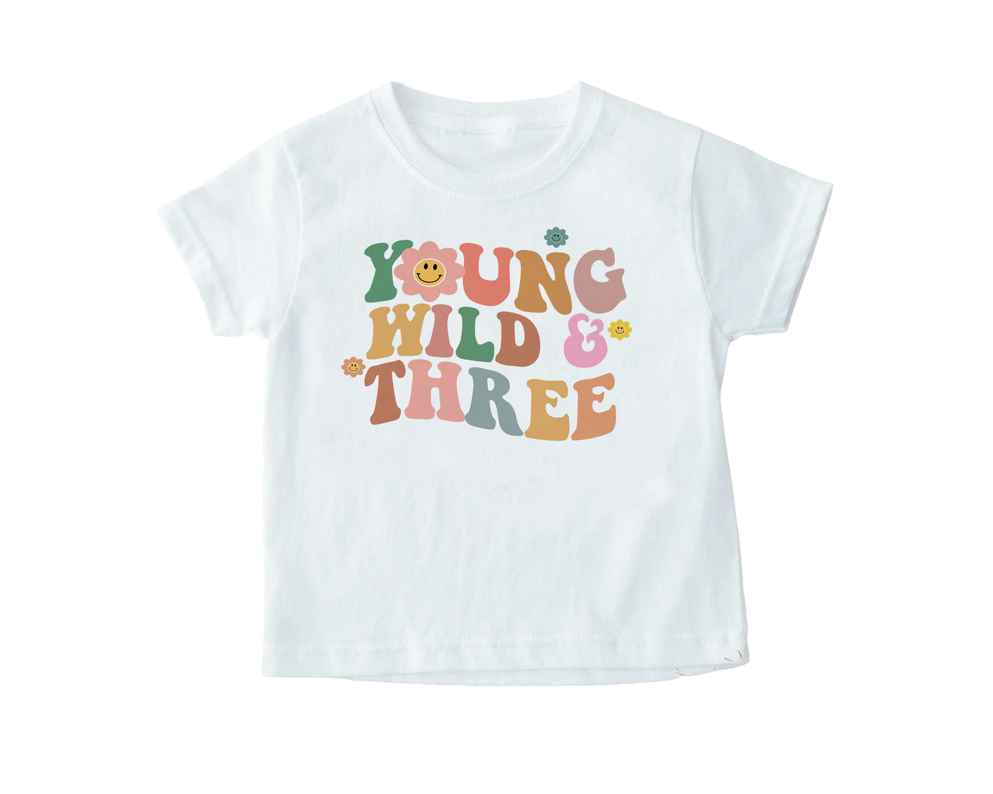 Young Wild and Three T-Shirt, Children's Retro T-Shirt