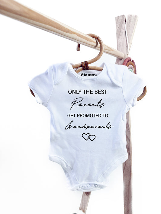 Only The Best Parents Get Promoted To Grandparents Baby Vest, Baby Grow