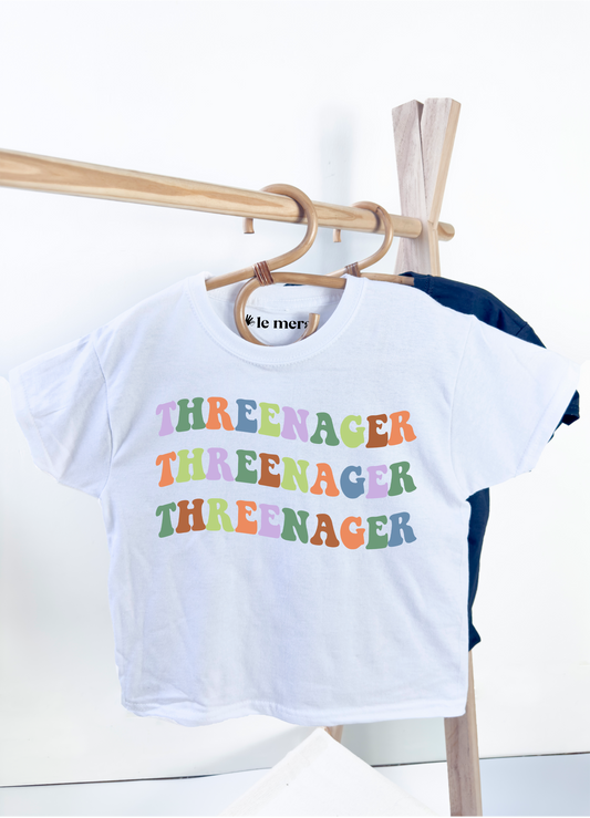 Threenager Birthday Shirt, 3rd Birthday Kids T-Shirt