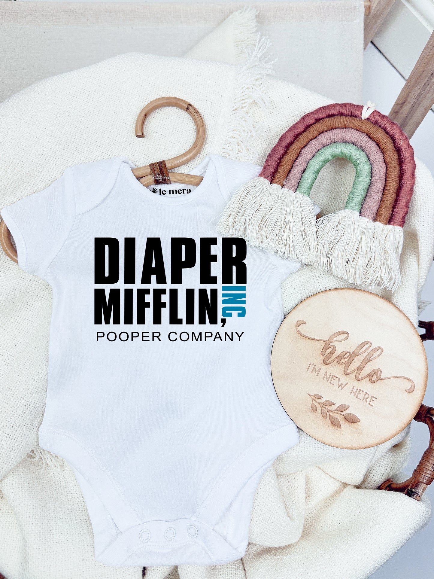 Diaper Mifflin Pooper Company Baby Vest, Baby Grow