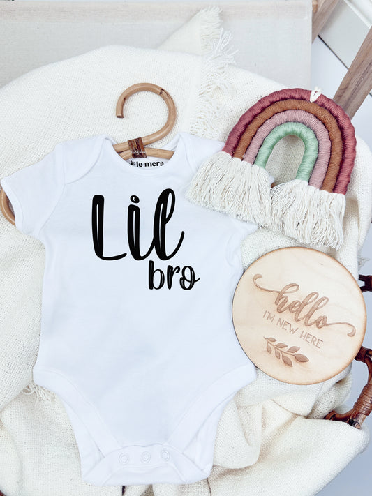 Lil Bro Baby Vest, Baby Grow, Little Brother Baby Announcement