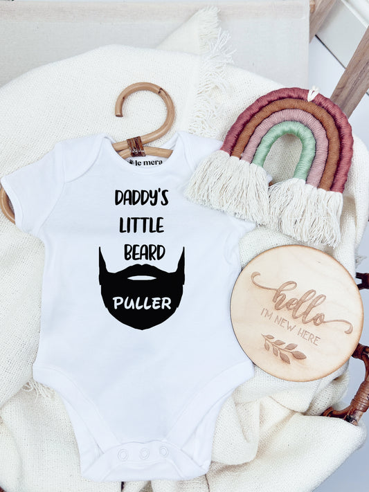 Daddy's Little Beard Puller Baby Vest, Baby Grow