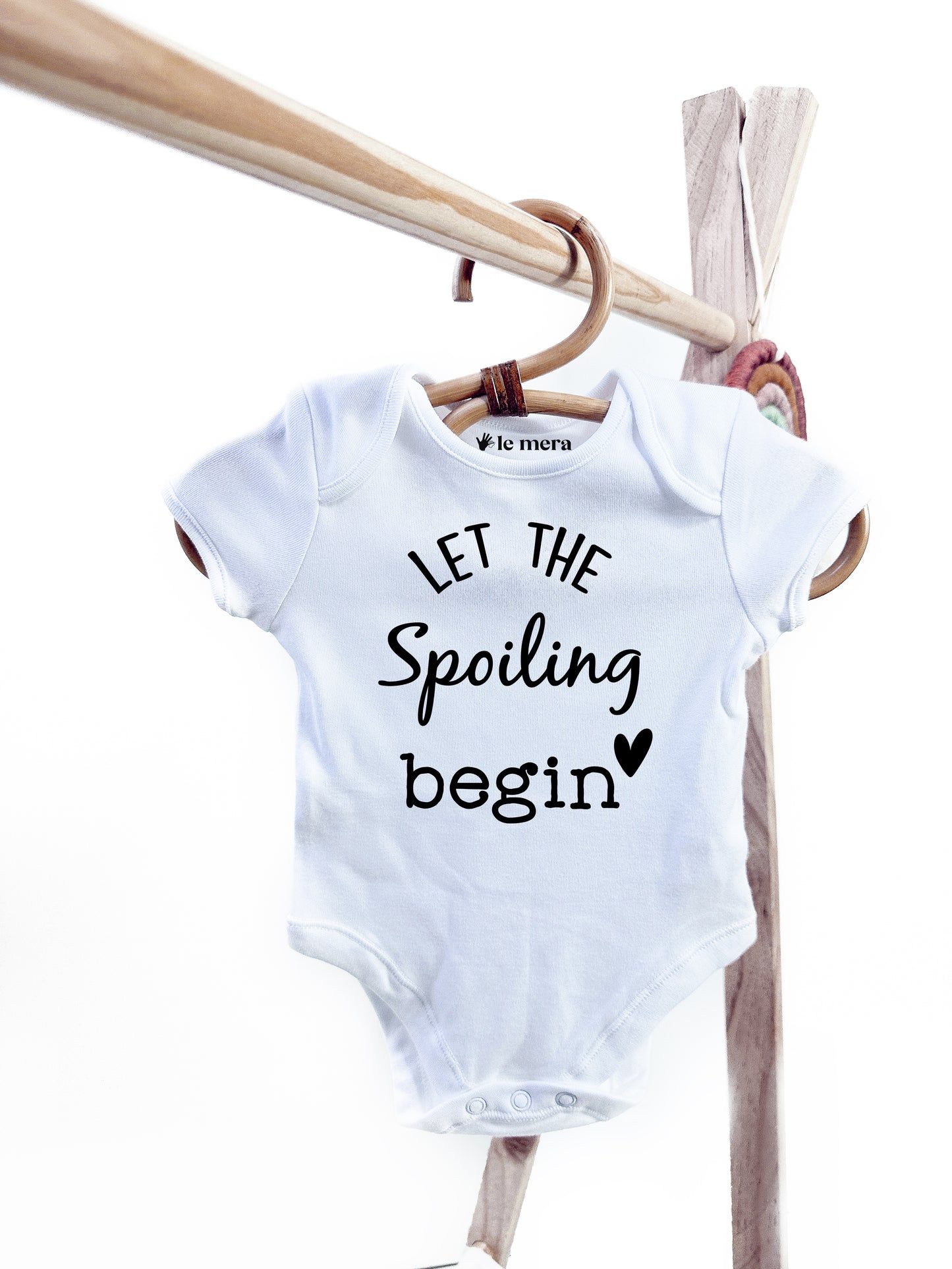 Let The Spoiling Begin Baby Vest, Baby Grow