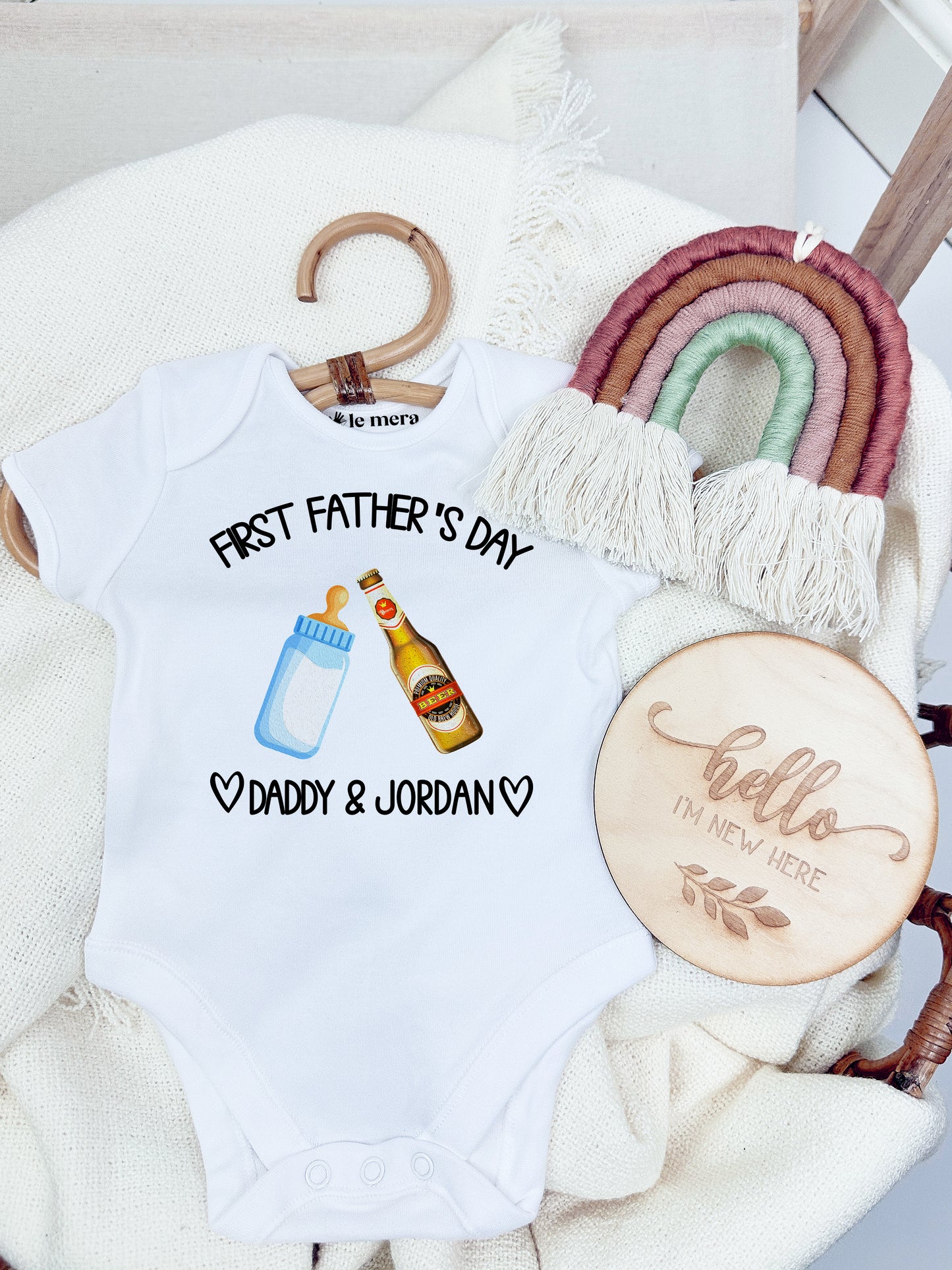 First Fathers Day Baby Vest, Baby Grow