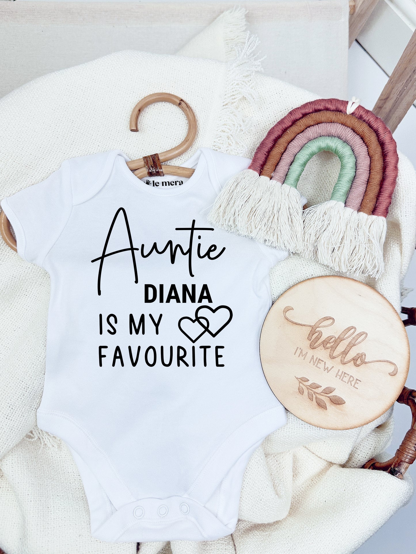 Auntie Is My Favourite Baby Vest, Baby Grow