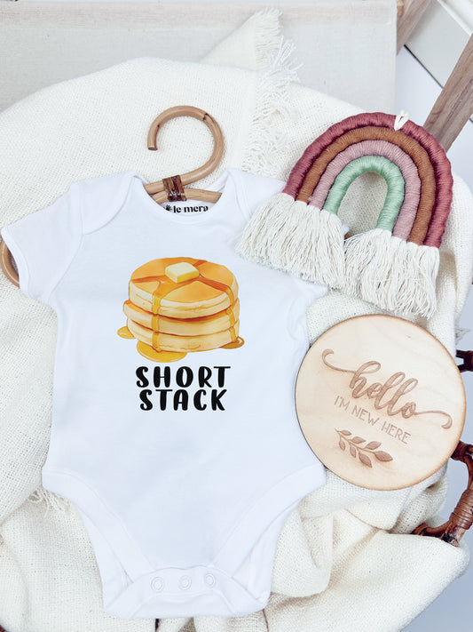 Short Stack Pancake Baby Vest, Baby Grow